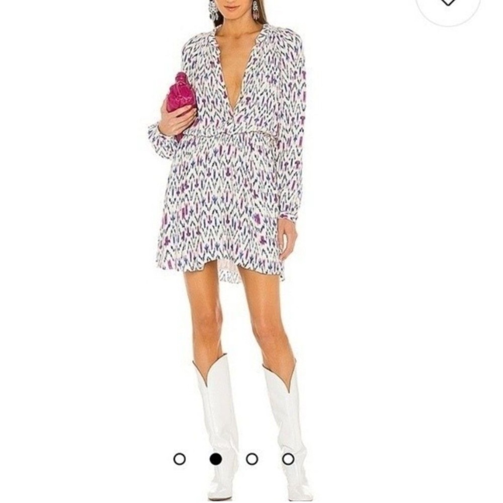 LN Isabel Marant Etoile Ikat Amandine Mini Dress Blouson 38 4-6